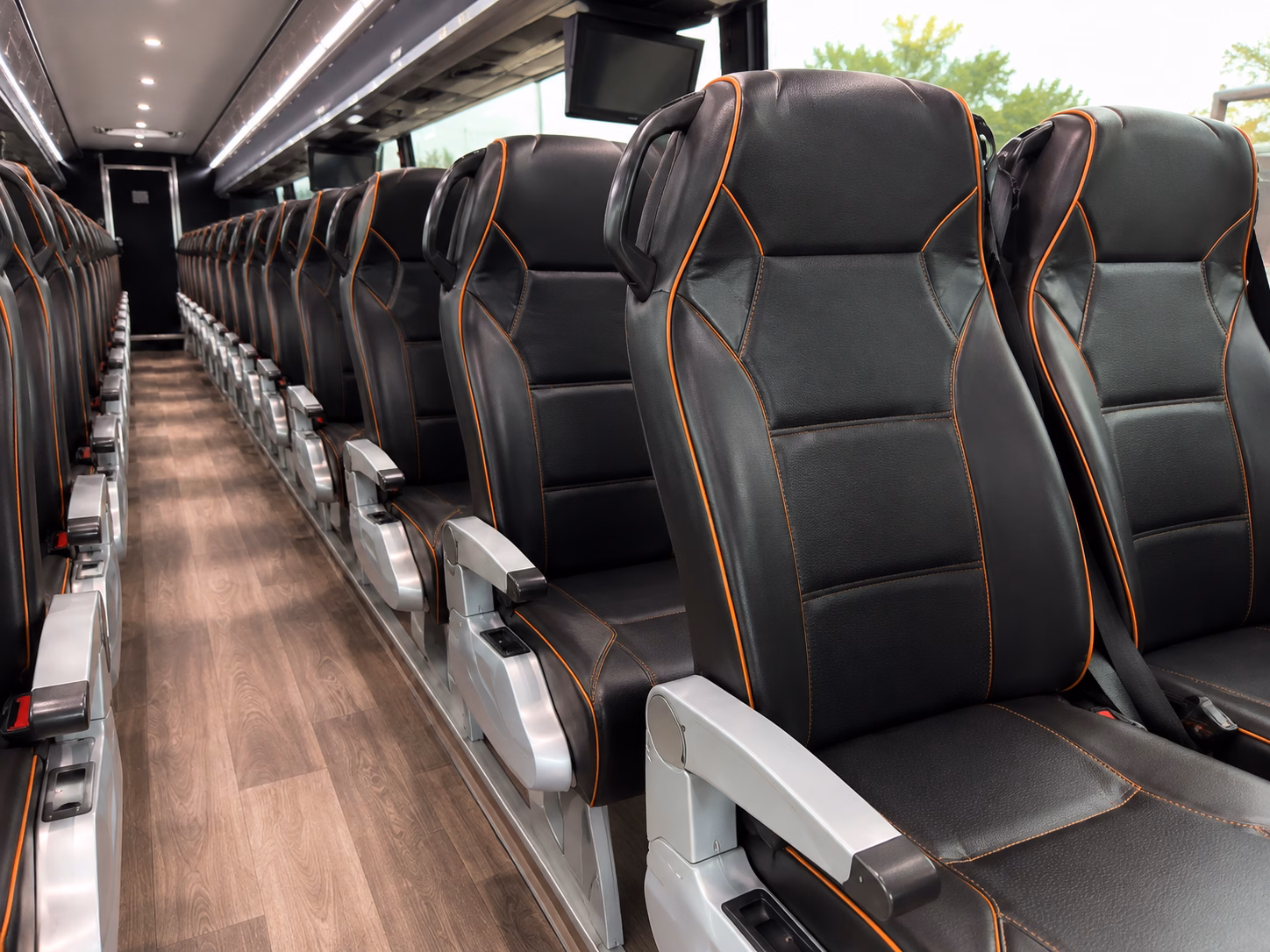 college station charter bus services interior